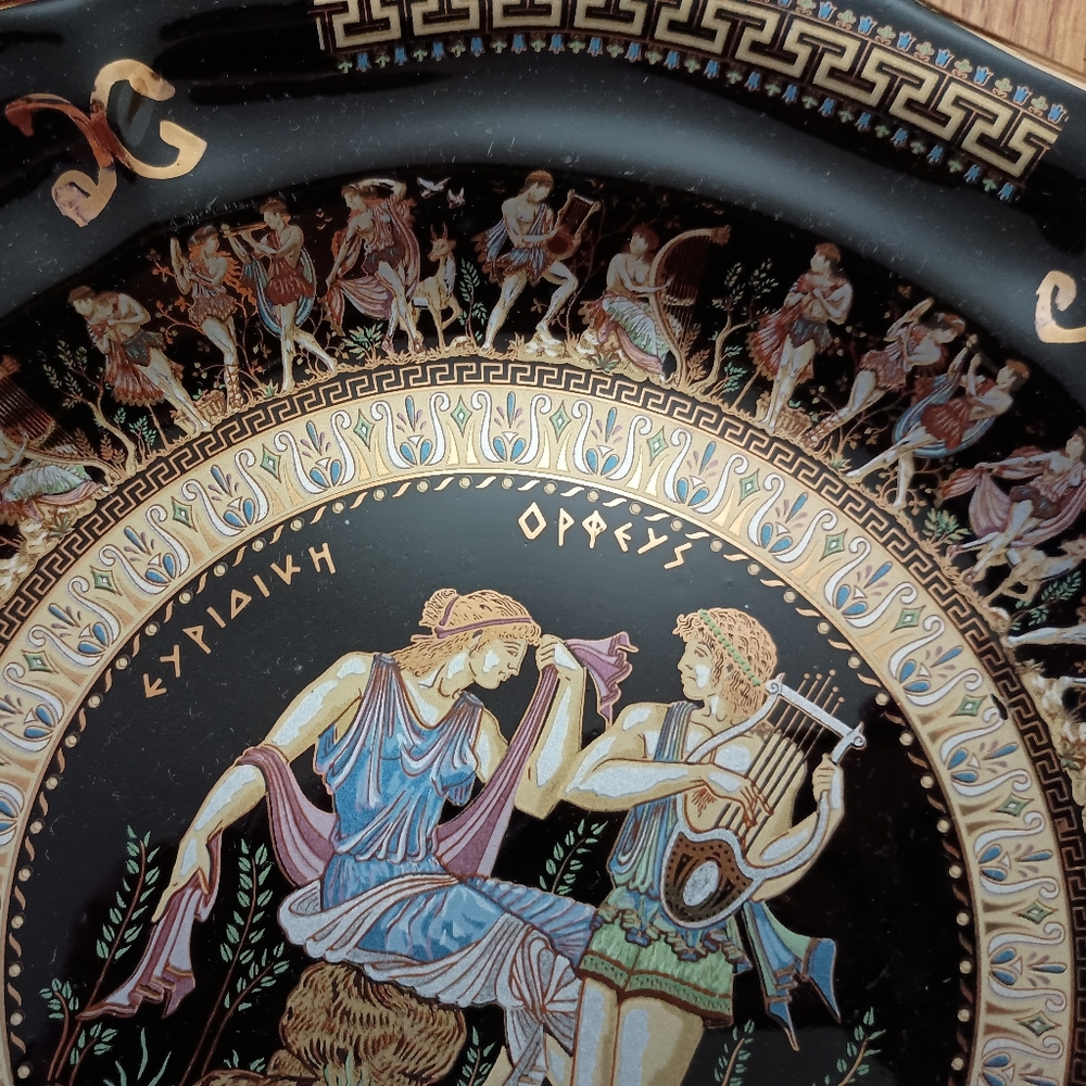 EUC Greek Handmade Dagounis Decorative Plate in 24K Gold - Picture 4 of 10